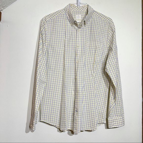 Gap Blue & Yellow Plaid Long Sleeve Button Up - Picture 1 of 5